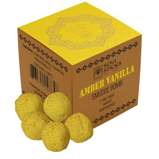 Amber Vanilla Smudge Bombs w/ Burner